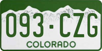 CO license plate 093CZG