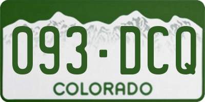CO license plate 093DCQ