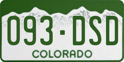 CO license plate 093DSD