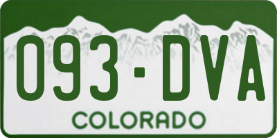 CO license plate 093DVA
