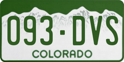 CO license plate 093DVS
