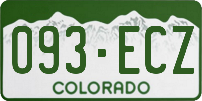 CO license plate 093ECZ