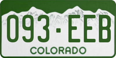 CO license plate 093EEB