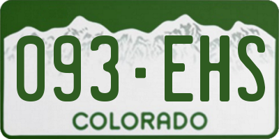 CO license plate 093EHS