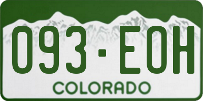 CO license plate 093EOH