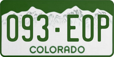 CO license plate 093EOP