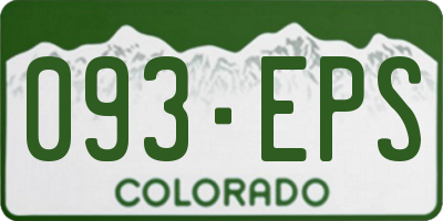 CO license plate 093EPS