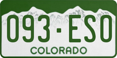CO license plate 093ESO