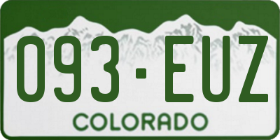 CO license plate 093EUZ