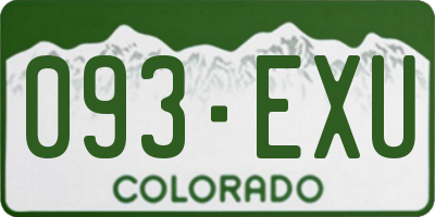 CO license plate 093EXU
