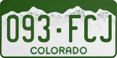 CO license plate 093FCJ