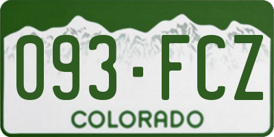CO license plate 093FCZ