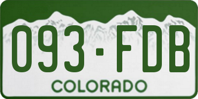 CO license plate 093FDB