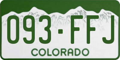 CO license plate 093FFJ