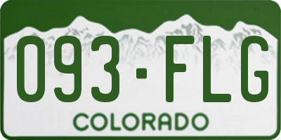 CO license plate 093FLG