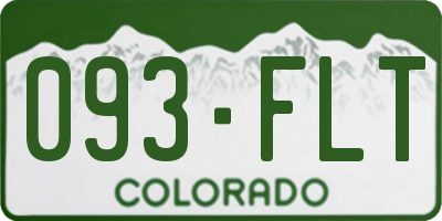 CO license plate 093FLT