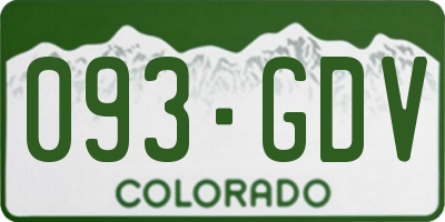 CO license plate 093GDV