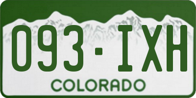 CO license plate 093IXH