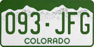 CO license plate 093JFG