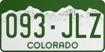 CO license plate 093JLZ