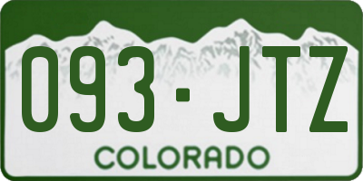 CO license plate 093JTZ