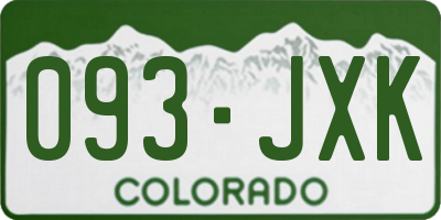 CO license plate 093JXK