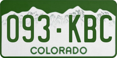 CO license plate 093KBC