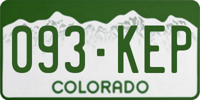 CO license plate 093KEP