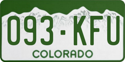 CO license plate 093KFU