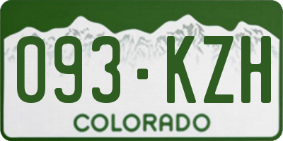 CO license plate 093KZH
