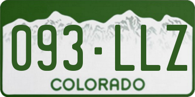 CO license plate 093LLZ