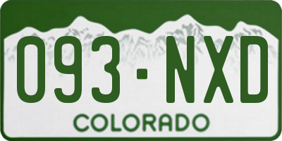 CO license plate 093NXD