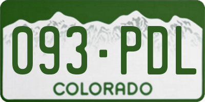 CO license plate 093PDL