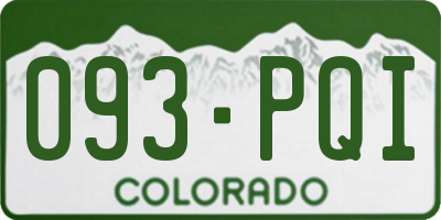 CO license plate 093PQI