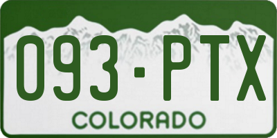 CO license plate 093PTX