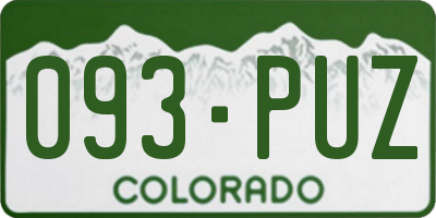 CO license plate 093PUZ