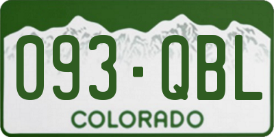 CO license plate 093QBL