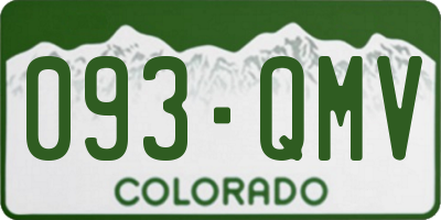 CO license plate 093QMV