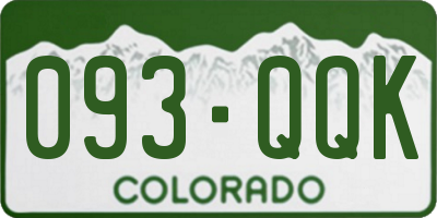 CO license plate 093QQK