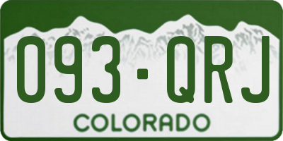 CO license plate 093QRJ