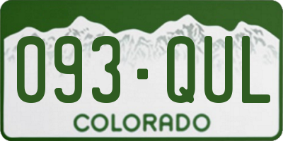 CO license plate 093QUL