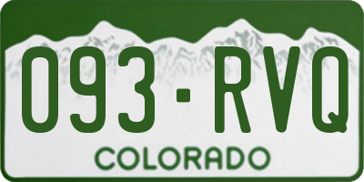 CO license plate 093RVQ