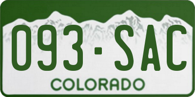 CO license plate 093SAC