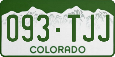 CO license plate 093TJJ