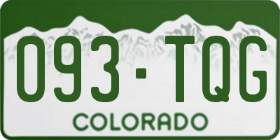 CO license plate 093TQG