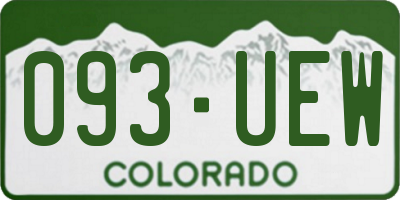 CO license plate 093UEW