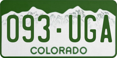 CO license plate 093UGA