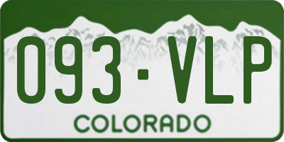 CO license plate 093VLP