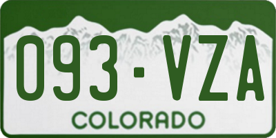CO license plate 093VZA