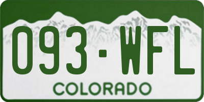 CO license plate 093WFL